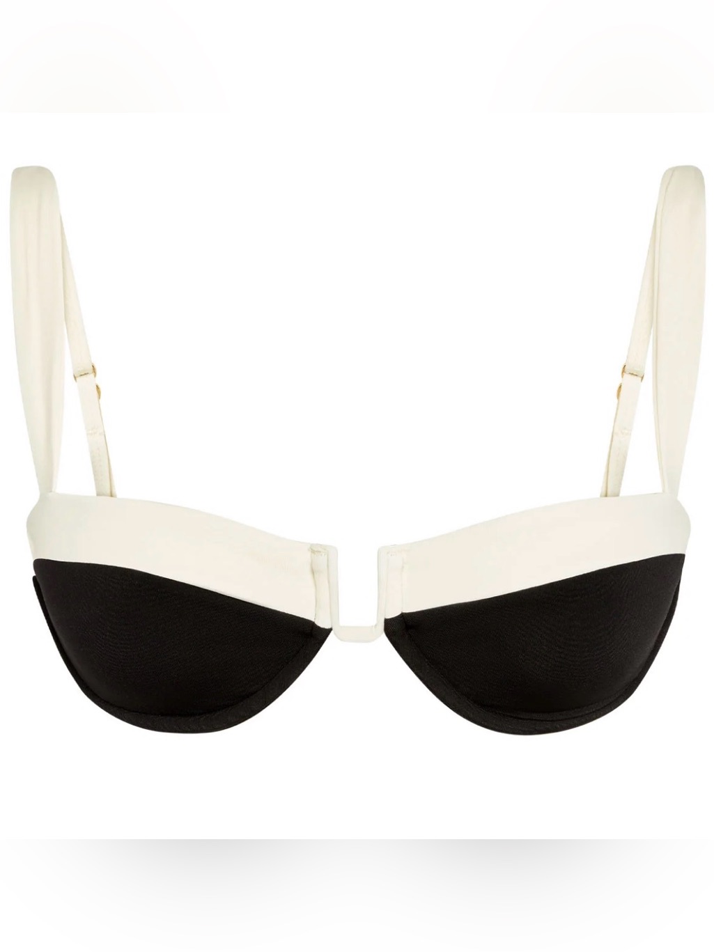 Monday Swimwear Two-Tone Black And Cream Underwire Bra - Cala Roja